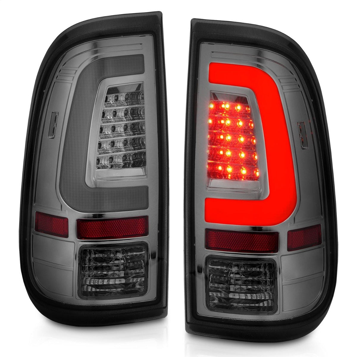 AnzoUSA 311357 LED Taillights Chrome Housing Smoke Lens