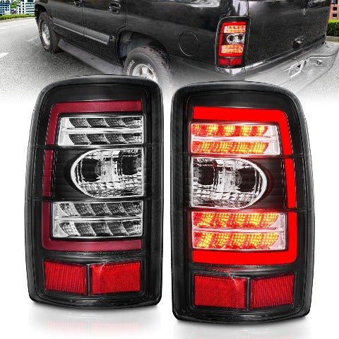 AnzoUSA 311362 LED Tail Light with Clear Lens Black Housing