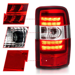 AnzoUSA 311364 LED Tail Light with Red Lens Chrome Housing