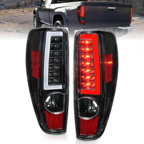 AnzoUSA 311382 LED Tail Lights with Light Bar Black Housing