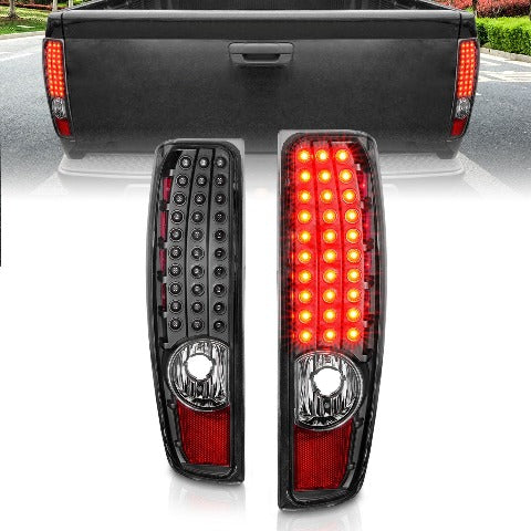 AnzoUSA 311385 LED Tail Lights Black Housing Clear Lens