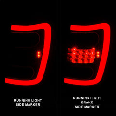 AnzoUSA 311394 LED Tail Lights with Light Bar Black Housing Clear Lens