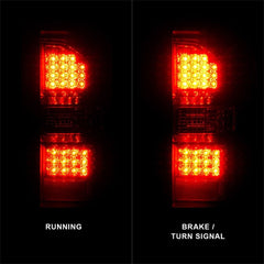 AnzoUSA 311399 LED Tail Lights Black Housing Red/Clear Lens