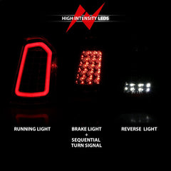 AnzoUSA 321343 LED Taillights Black with Sequential