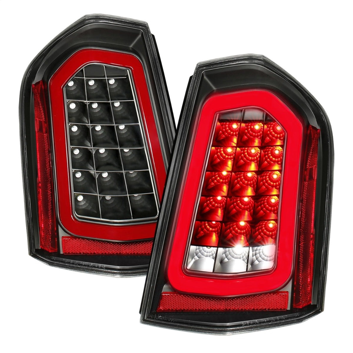 AnzoUSA 321343 LED Taillights Black with Sequential