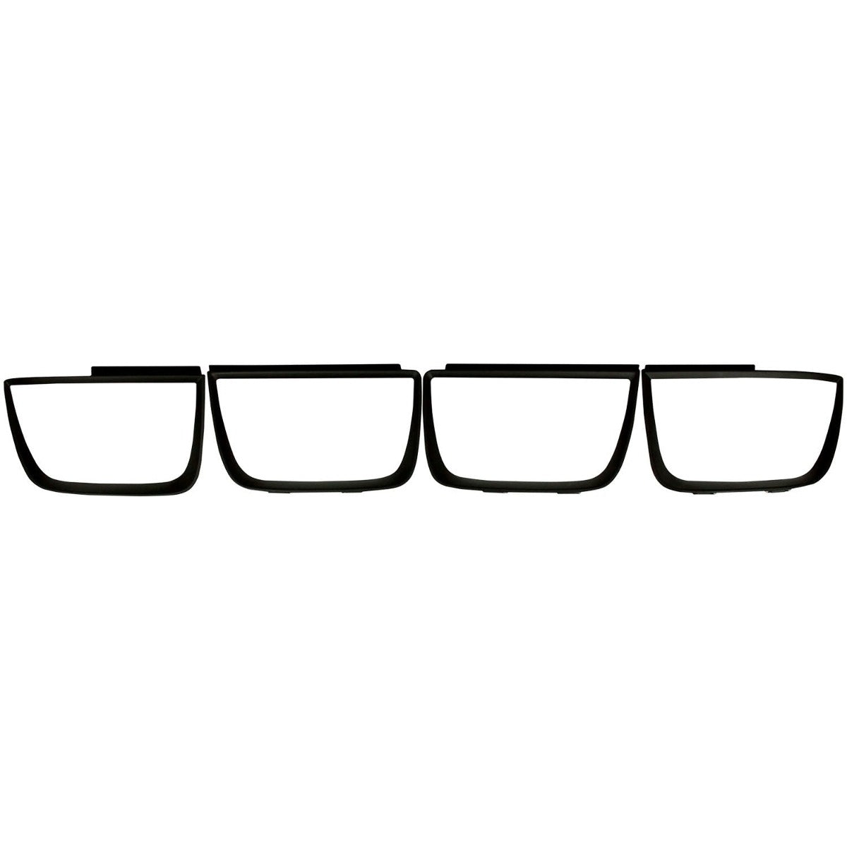 AnzoUSA 351001 Taillight Bezels - 4pc Flat Black