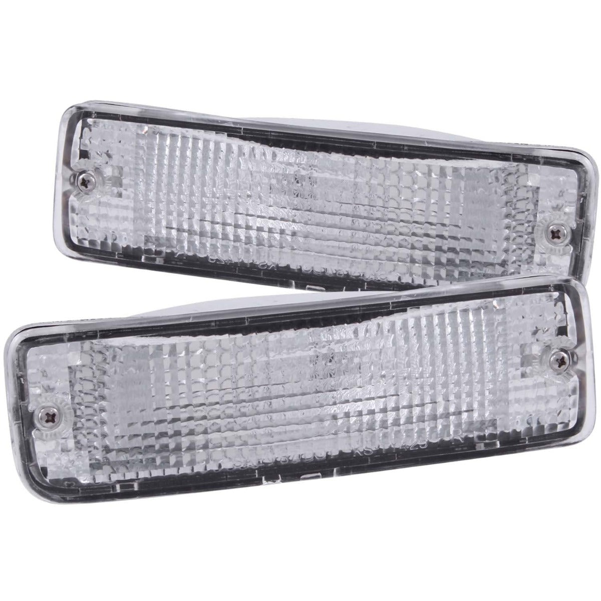 AnzoUSA 511019 Euro Parking Lights Chrome with Amber Reflector