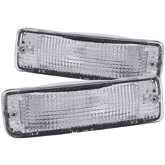 AnzoUSA 511019 Euro Parking Lights Chrome with Amber Reflector