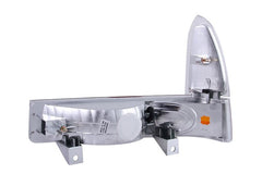AnzoUSA 511039 Euro Parking Lights Chrome with Amber Reflector