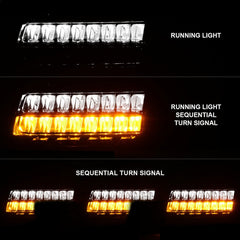 AnzoUSA 511085 LED Side Markers Chrome Housing Smoke Lens with Sequential Signal