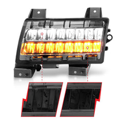 AnzoUSA 511085 LED Side Markers Chrome Housing Smoke Lens with Sequential Signal