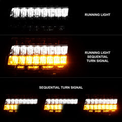 AnzoUSA 511086 LED Side Markers Chrome Housing Clear Lens with Sequential Signal