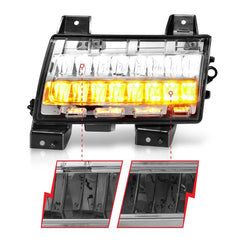 AnzoUSA 511086 LED Side Markers Chrome Housing Clear Lens with Sequential Signal