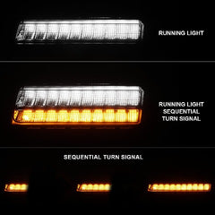AnzoUSA 511087 LED Side Markers Chrome Housing Smoke Lens with Sequential Signal