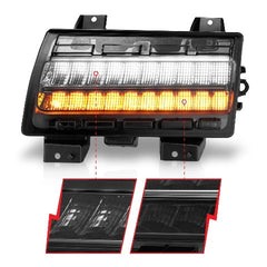 AnzoUSA 511088 LED Side Markers Chrome Housing Smoke Lens with Sequential Signal