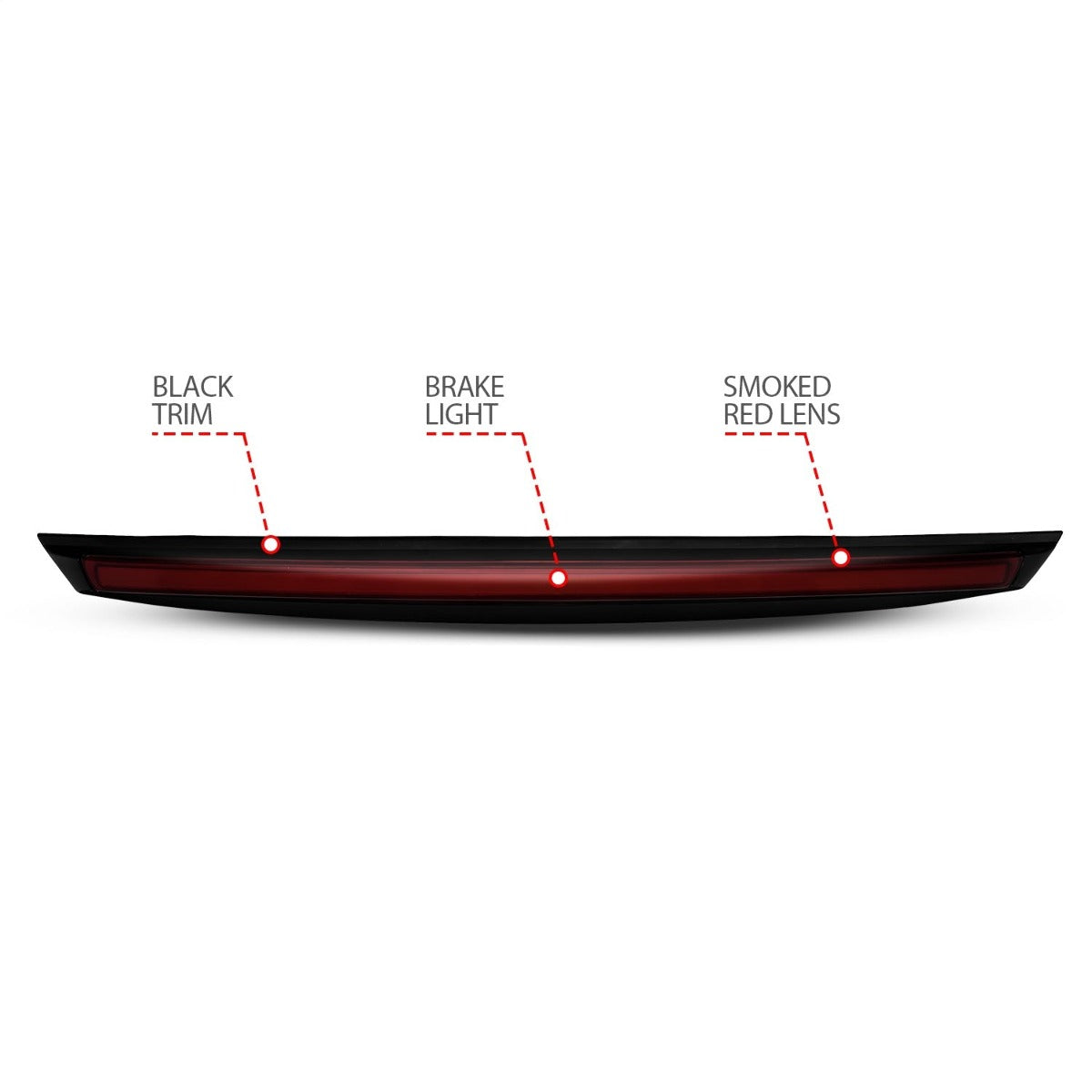 AnzoUSA 531109 LED 3rd Brake Light Black Housing Smoke Lens With Spoiler