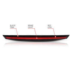 AnzoUSA 531110 LED 3rd Brake Light Black Housing Red Lens With Spoiler