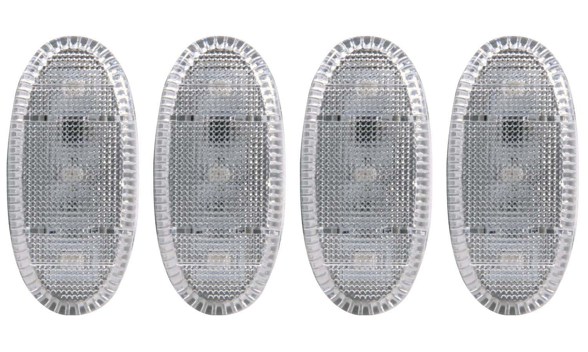 AnzoUSA 861108 LED Fender Light Kit Clear 2pc Amber / 2pc Red