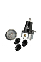 Aeromotive Fuel System 13130 Regulator Kit - (1)13129 EFI Bypass Regulator, (3)15606 Fittings, (1)15633 Guage