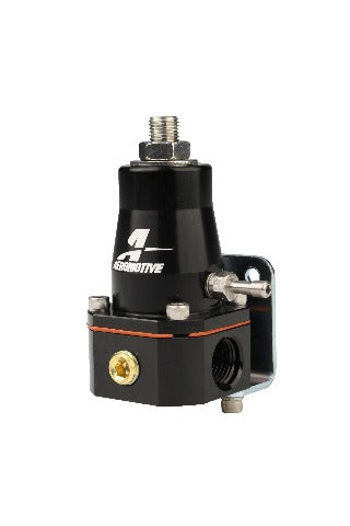 Aeromotive Fuel System 13136 Billet EFI Black Regulator, (2) -06 inlet and (1) -06 return
