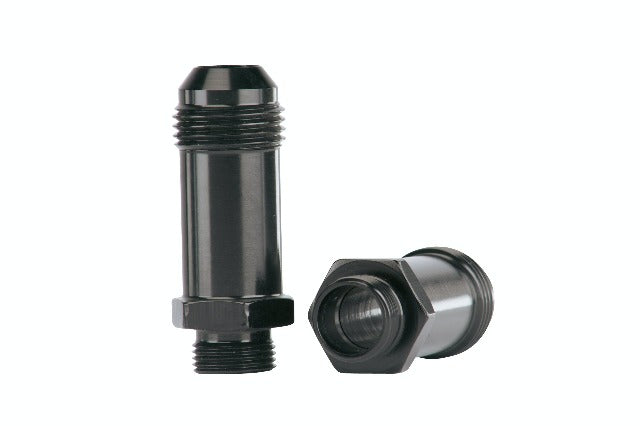 Aeromotive Fuel System 15208 Demon Carb AN-08 to 9/16 inch x 24 Thread Float Bowl Fitting - Extended