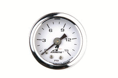 Aeromotive Fuel System 15632 Pressure Gauge, Fuel, 0 to 15 psi, Liquid Filled