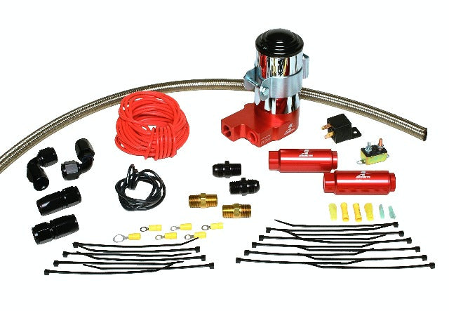 Aeromotive Fuel System 17122 SS Series Pump Kit (11203 pump, hose, hose ends, fittings, filters;wiring kit)