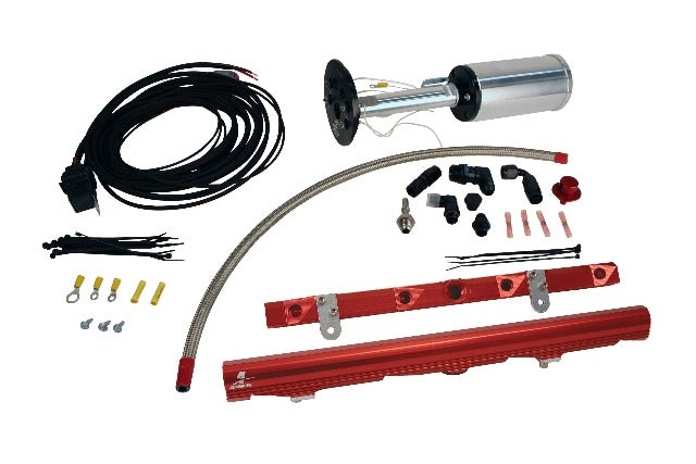 Aeromotive Fuel System 17182 System, C6 Corvette, 18671 Eliminator, 14114 LS-2 Rails, 16307 Wire Kit,Fittings