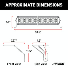 ARIES 1501306 Jeep Wrangler JL, Gladiator Windshield Light Bar and Brackets