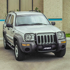 ARIES 201002 3" Round Black Steel Side Bars, Select Jeep Liberty