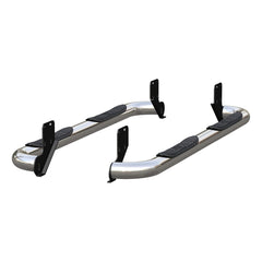 ARIES 203025 3" Round Black Steel Side Bars, Select Ford F-150, F-250, F-350 Super Duty