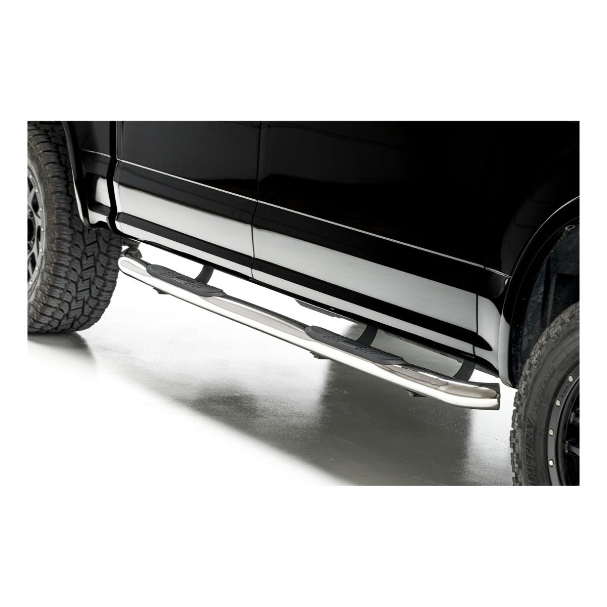 ARIES 203043-2 3" Round Polished Stainless Side Bars, Select Ford F-150, F-250, F-350