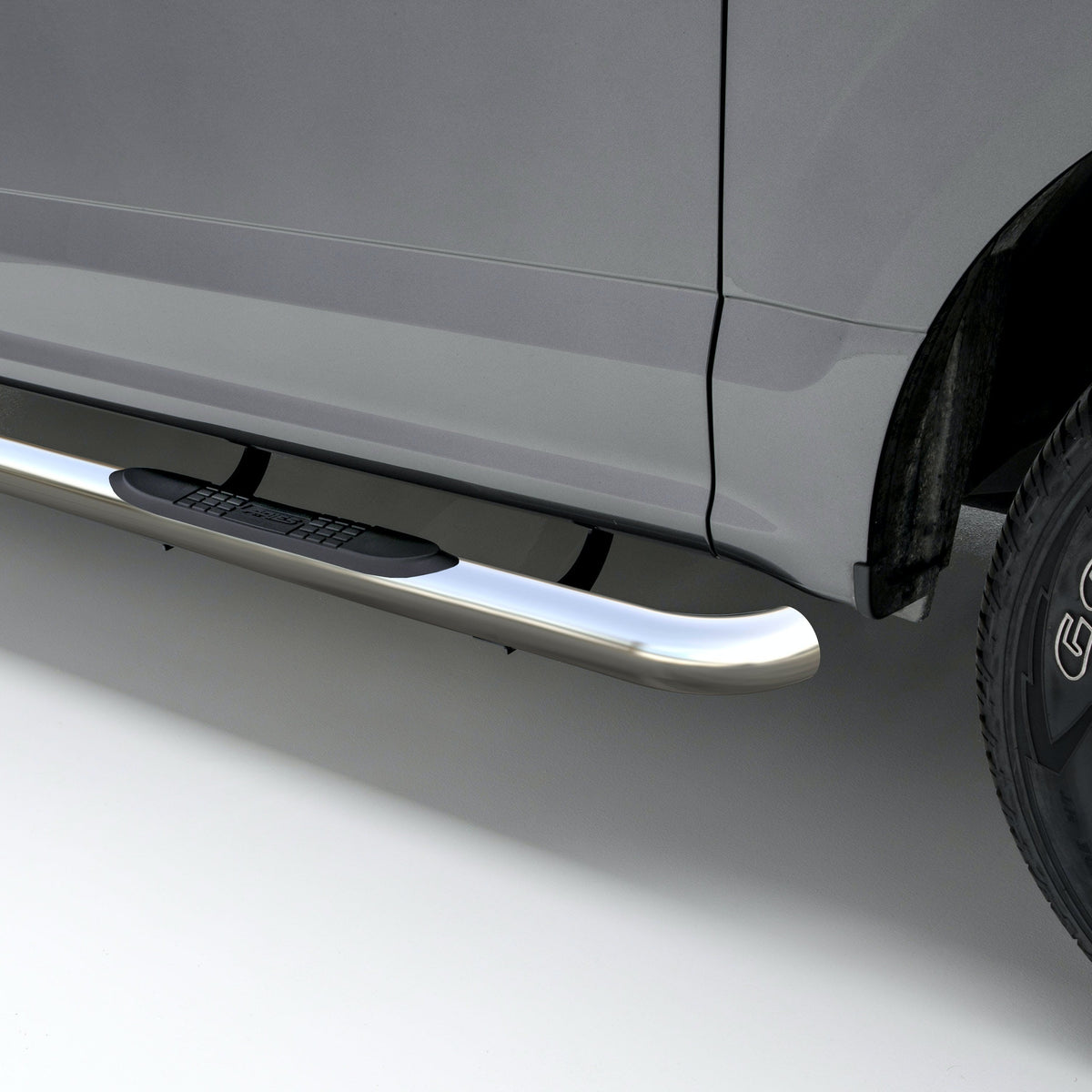 ARIES 203046-2 3" Round Polished Stainless Side Bars, Select Ford Ranger SuperCrew