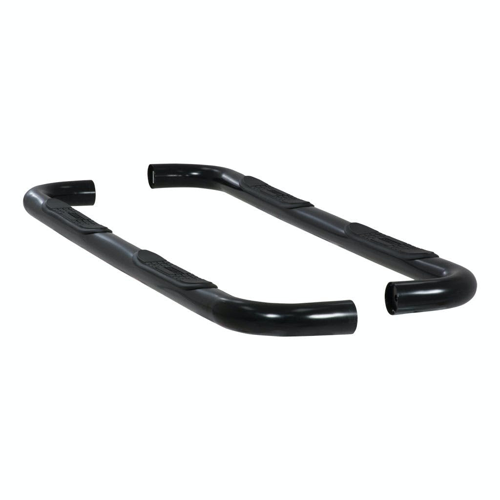 ARIES 204001 3" Round Black Steel Side Bars, Select Chevrolet, GMC C, K
