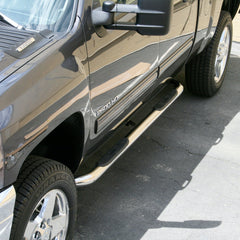 ARIES 204009-2 3" Round Polished Stainless Side Bars, Select Silverado, Sierra 1500, 2500, 3500