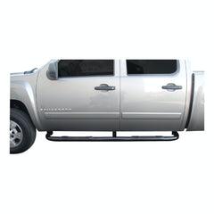 ARIES 204013 3" Round Black Steel Side Bars, Select Silverado, Sierra 1500, 2500, 3500 HD