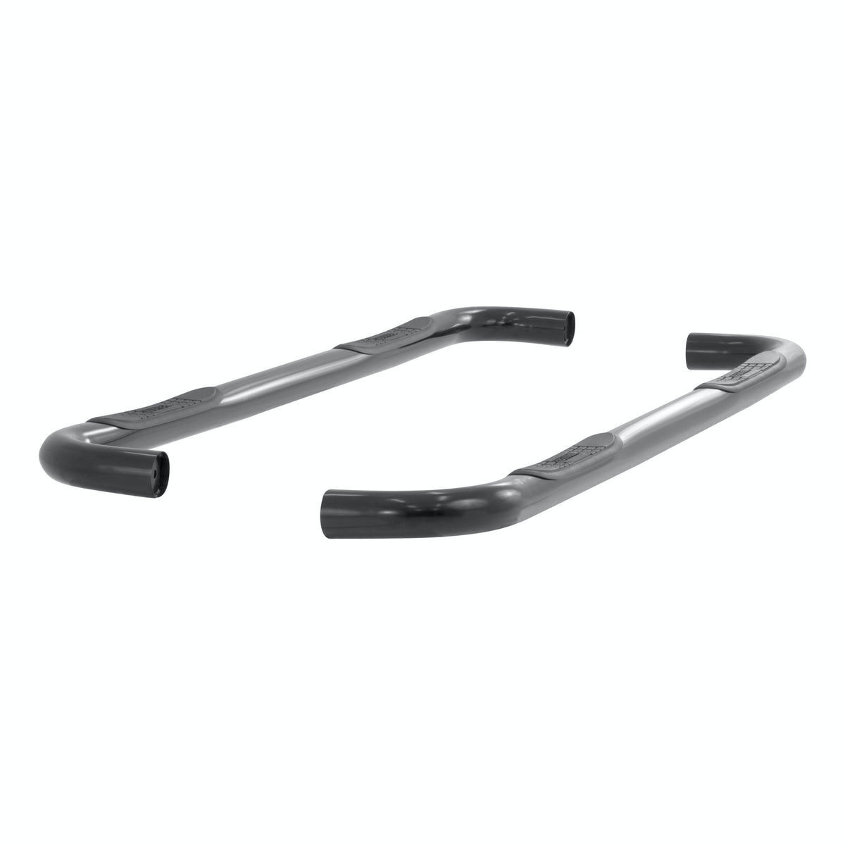 ARIES 204013 3" Round Black Steel Side Bars, Select Silverado, Sierra 1500, 2500, 3500 HD