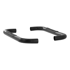 ARIES 204017 3" Round Black Steel Side Bars, Select Silverado, Sierra 1500, 2500, 3500 HD
