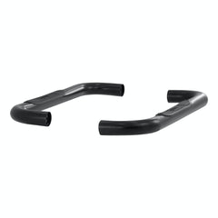 ARIES 204017 3" Round Black Steel Side Bars, Select Silverado, Sierra 1500, 2500, 3500 HD