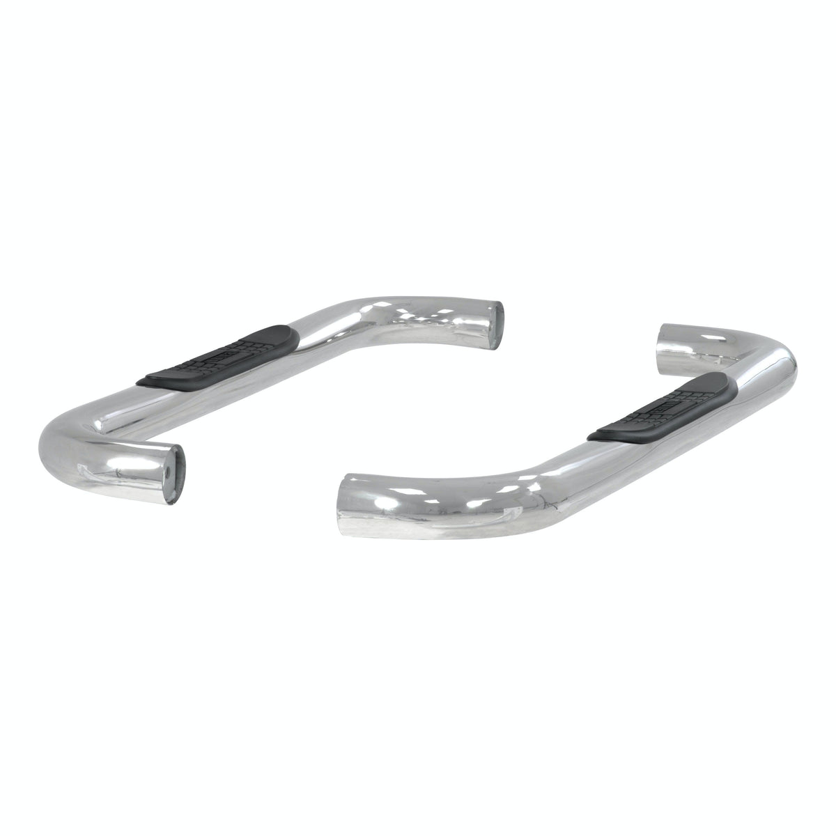 ARIES 204018-2 3" Round Polished Stainless Side Bars, Select Blazer FS, Tahoe, Yukon, C, K