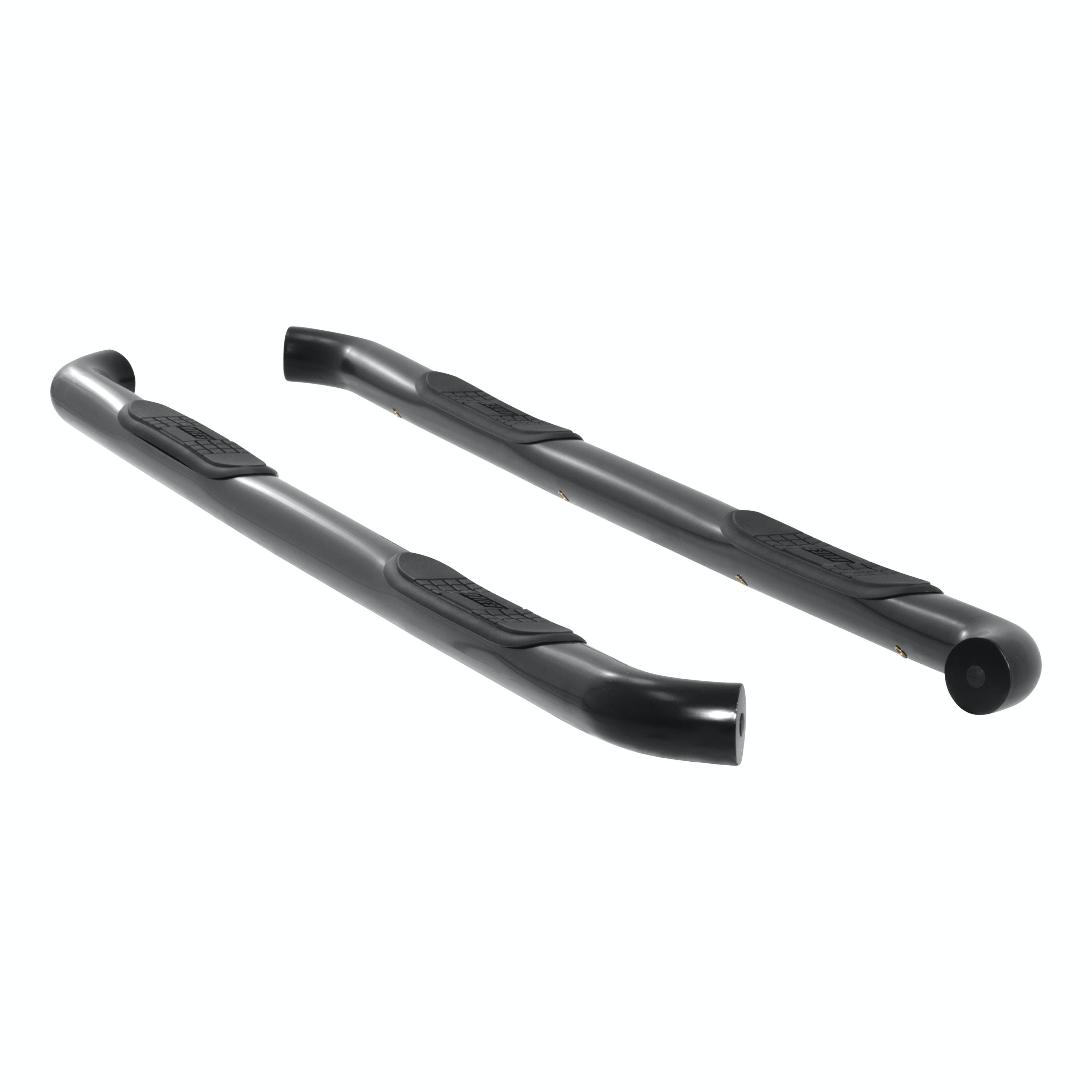 ARIES 204045 3" Round Black Steel Side Bars, Select Silverado, Sierra 1500, 2500, 3500 HD