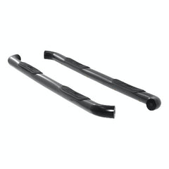 ARIES 204045 3" Round Black Steel Side Bars, Select Silverado, Sierra 1500, 2500, 3500 HD