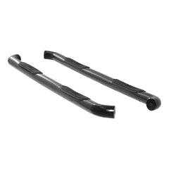 ARIES 204045 3" Round Black Steel Side Bars, Select Silverado, Sierra 1500, 2500, 3500 HD