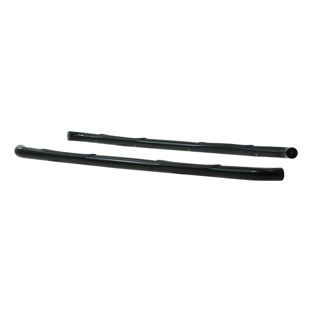 ARIES 204045 3" Round Black Steel Side Bars, Select Silverado, Sierra 1500, 2500, 3500 HD