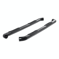 ARIES 204045 3" Round Black Steel Side Bars, Select Silverado, Sierra 1500, 2500, 3500 HD