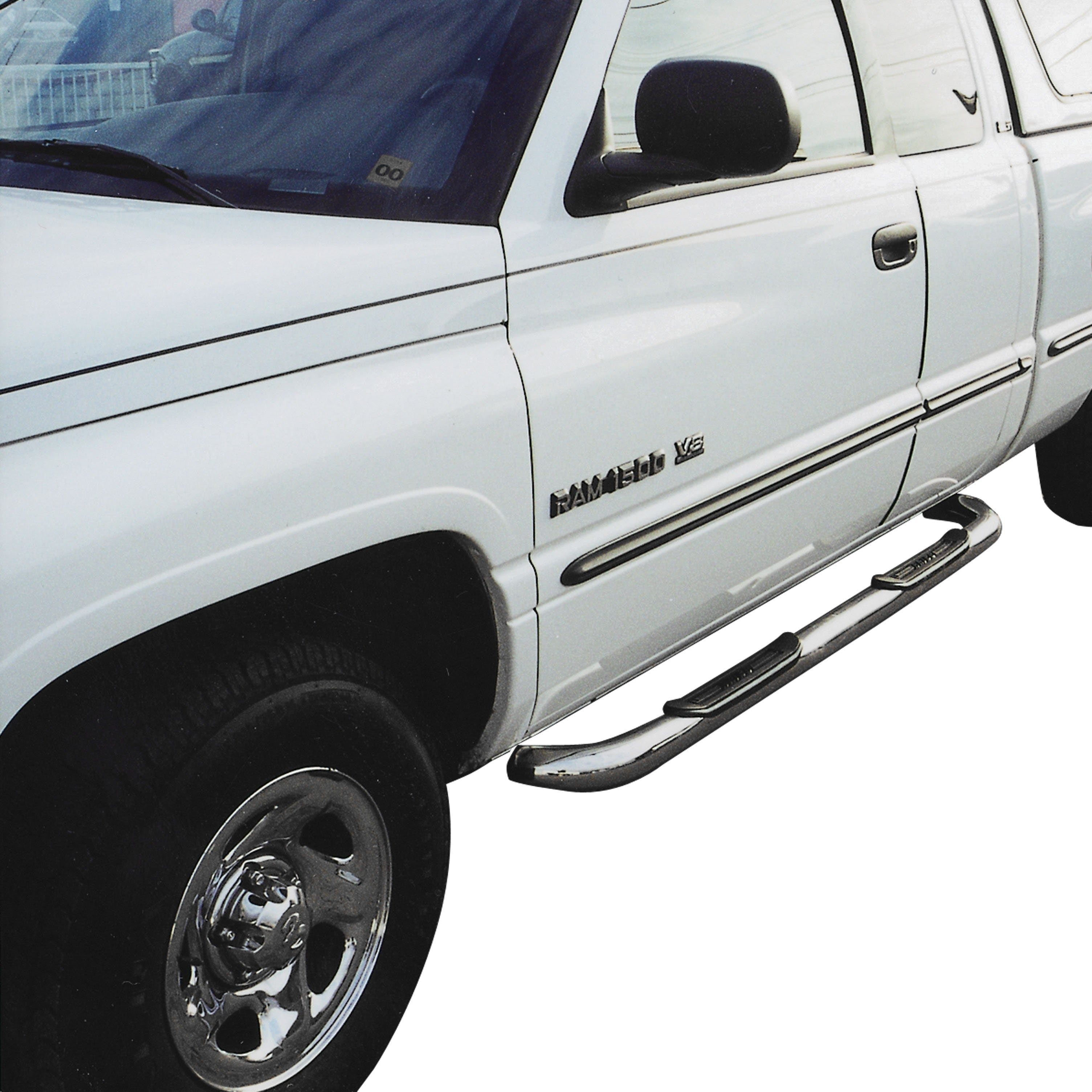 ARIES 205003-2 3" Round Polished Stainless Side Bars, Select Dodge Ram 1500