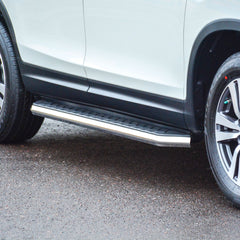 ARIES 2051029 AeroTread 5" x 70" Polished Stainless Running Boards, Select Honda Pilot