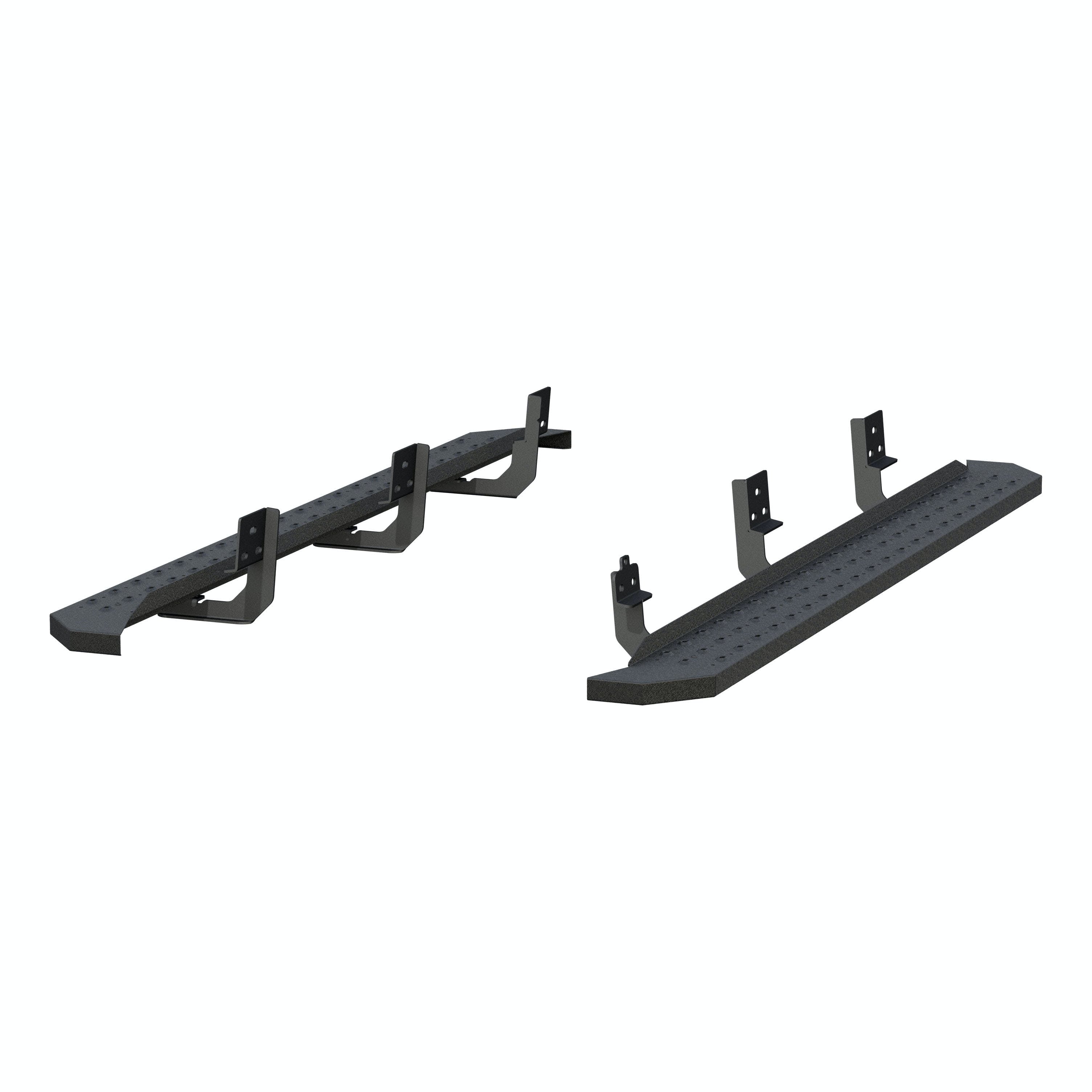 ARIES 2055515 RidgeStep 6-1/2" x 85" Black Steel Running Boards, Select Ram 1500 to 5500
