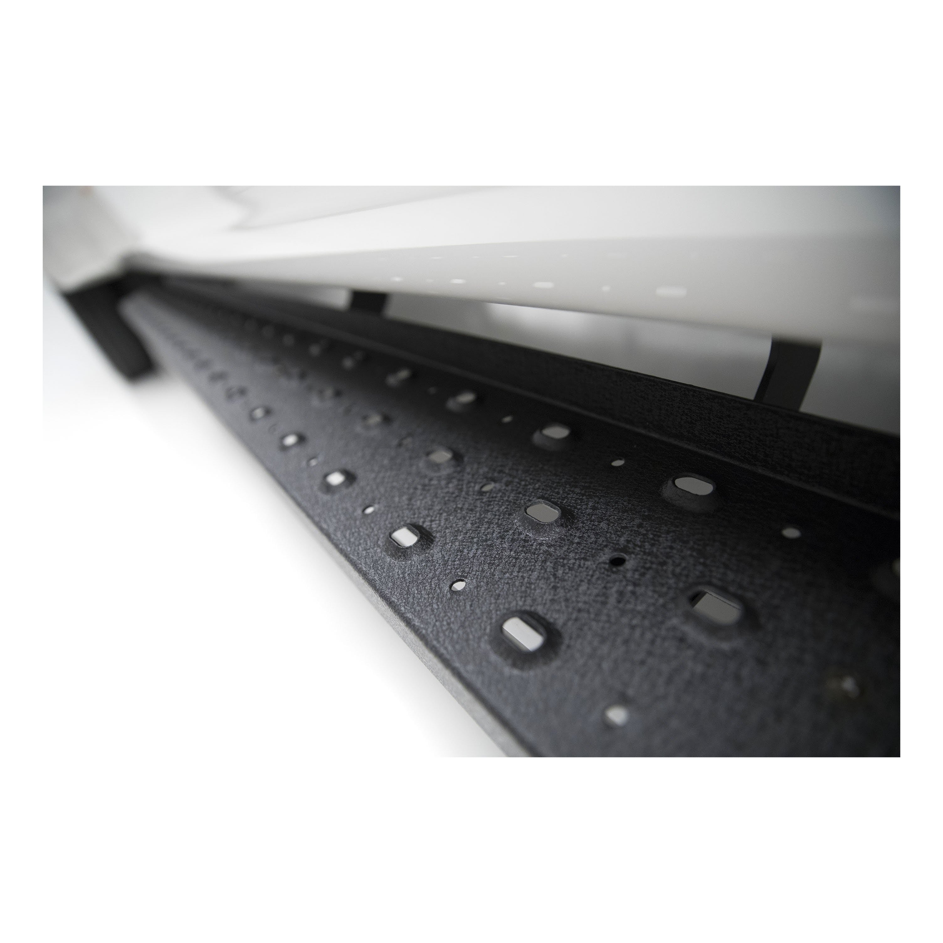 ARIES 2055515 RidgeStep 6-1/2" x 85" Black Steel Running Boards, Select Ram 1500 to 5500