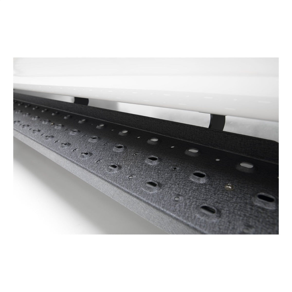 ARIES 2055515 RidgeStep 6-1/2" x 85" Black Steel Running Boards, Select Ram 1500 to 5500